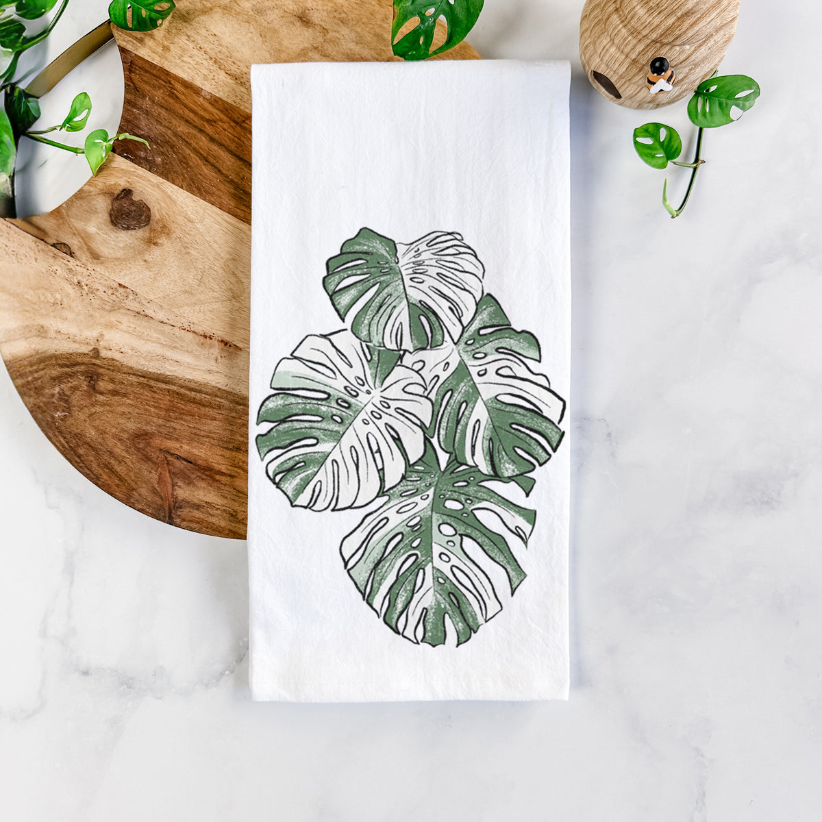 Variegated Monstera Tea Towel