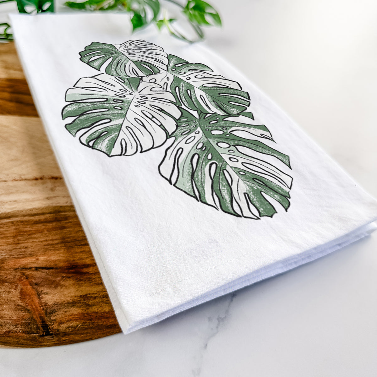 Variegated Monstera Tea Towel