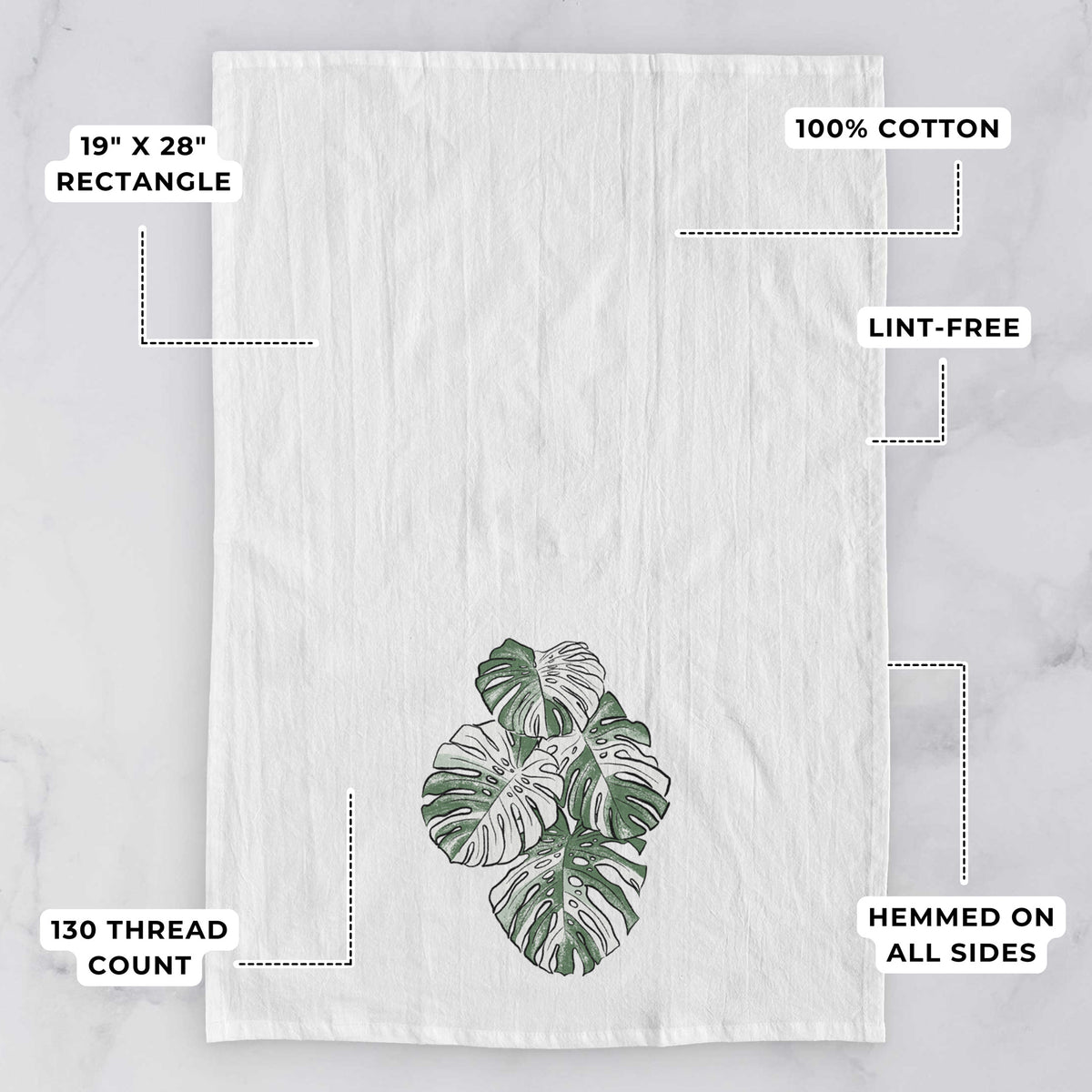 Variegated Monstera Tea Towel