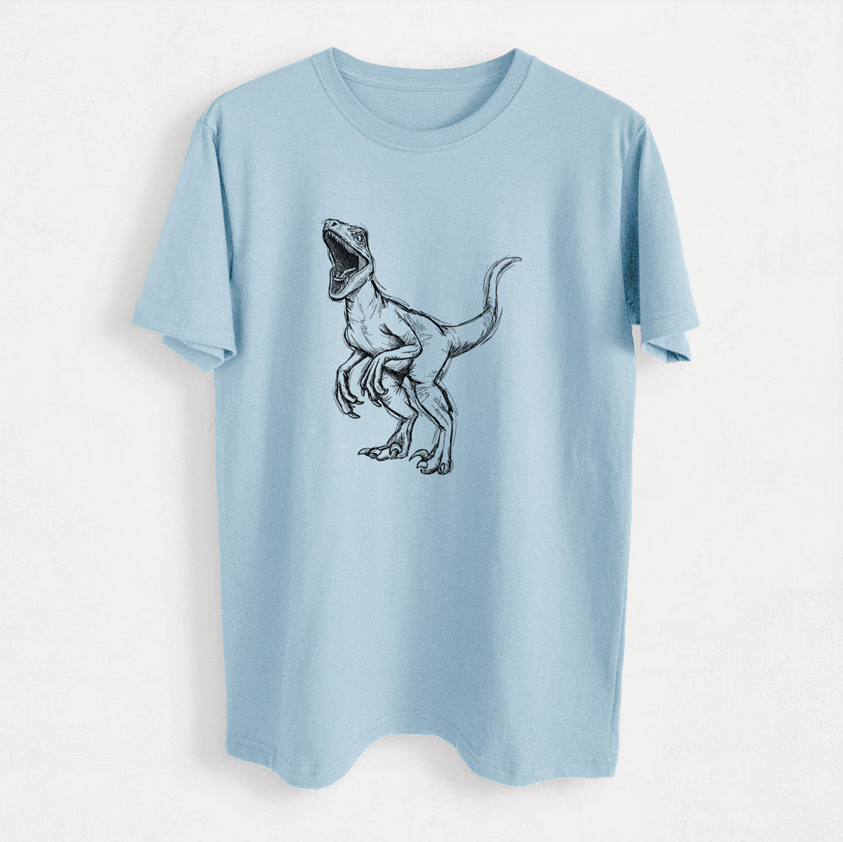 Velociraptor Mongoliensis - Heavyweight Men&#39;s 100% Organic Cotton Tee