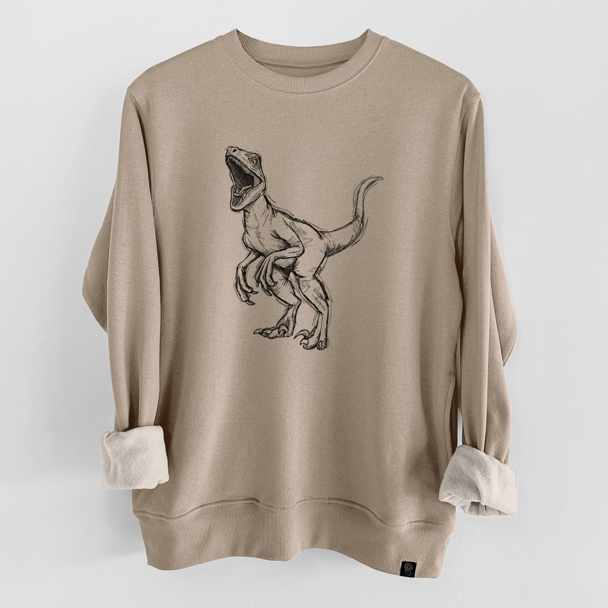 Velociraptor Mongoliensis  - Unisex Reclaimed Crewneck Sweatshirt