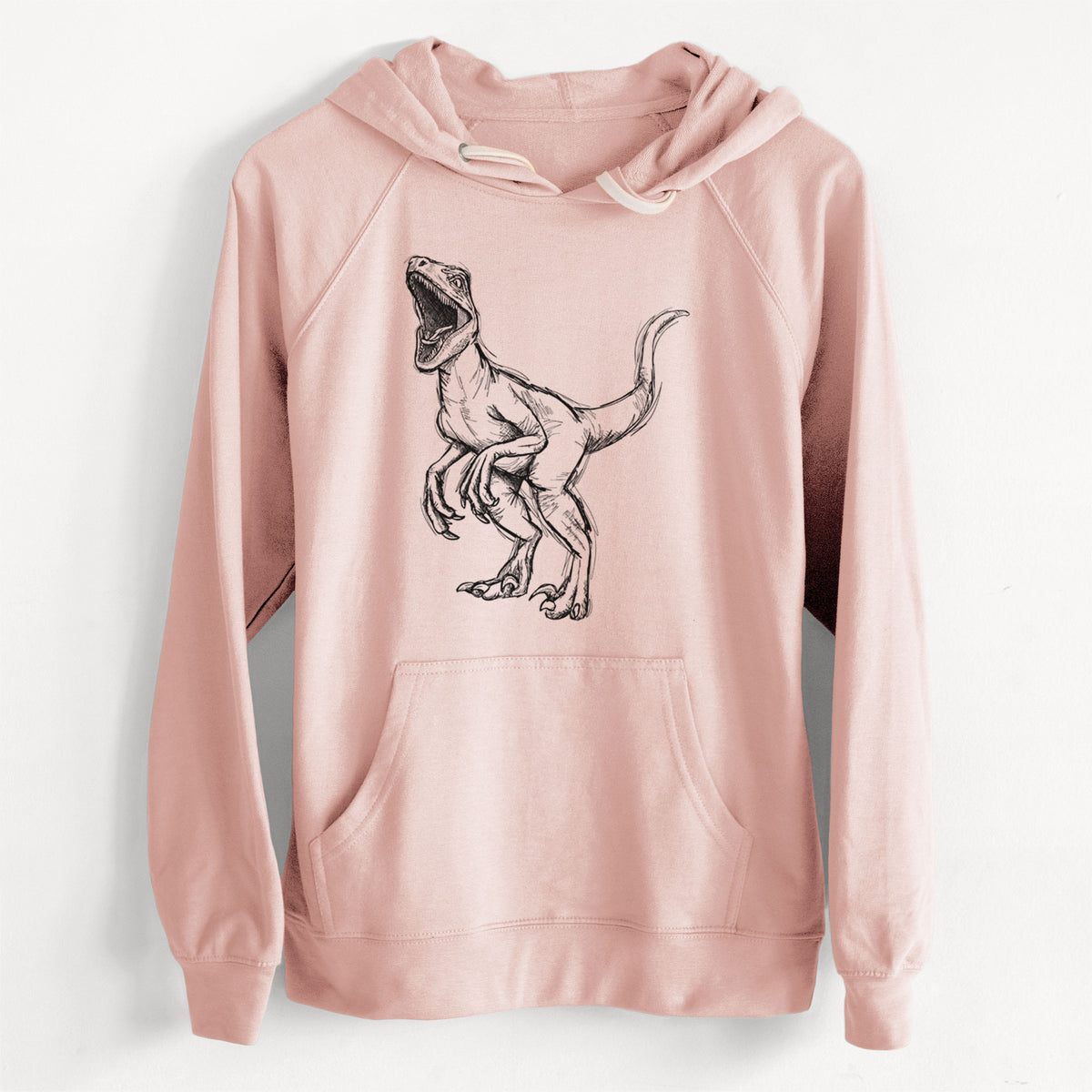 Velociraptor Mongoliensis  - Unisex Slim Fit Loopback Terry Hoodie