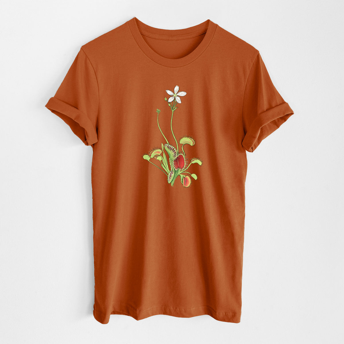 Colorful Carnivorous Venus Fly Trap - Lightweight 100% Cotton Unisex Crewneck