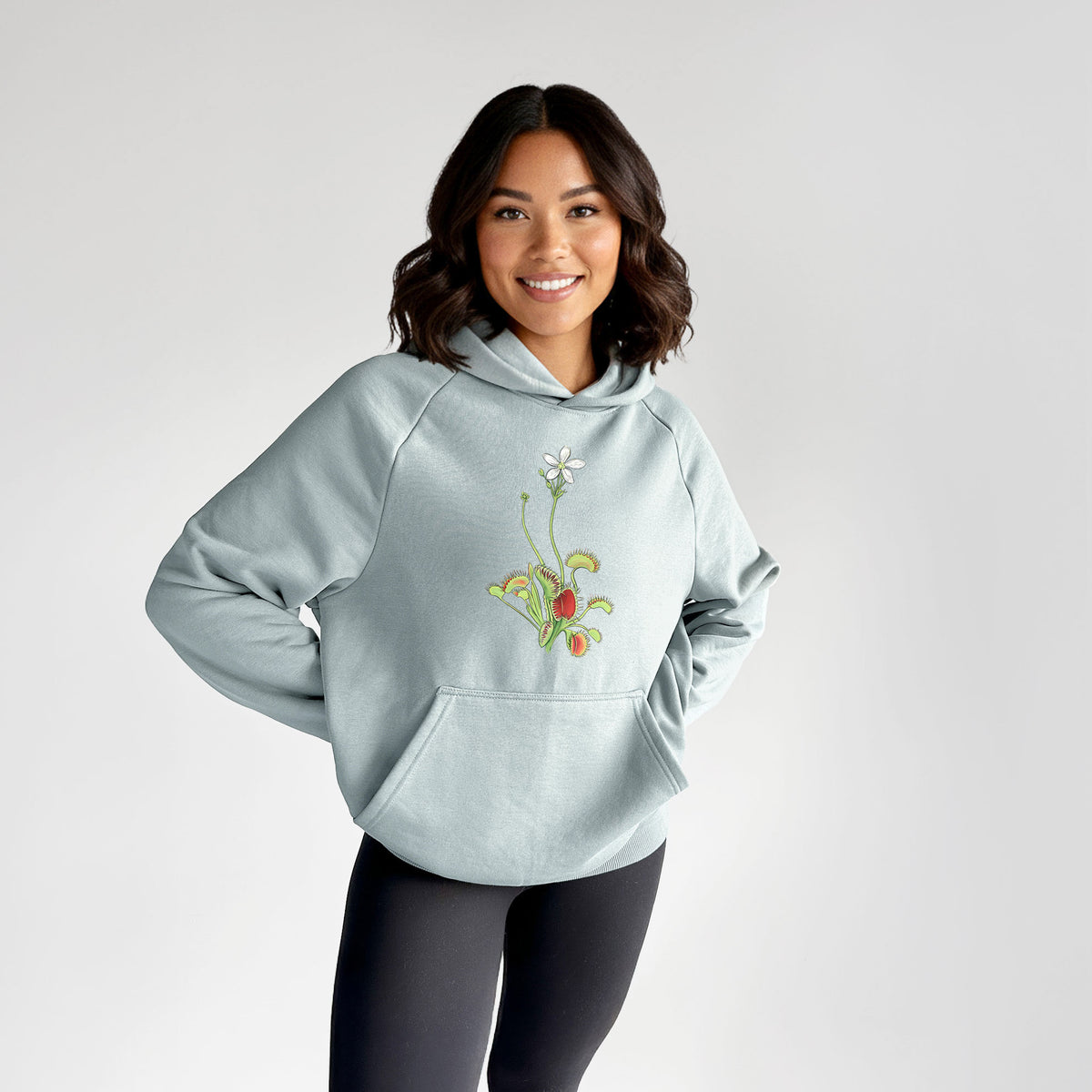 Colorful Carnivorous Venus Fly Trap - UltraLuxe Heavyweight French Terry Hoodie
