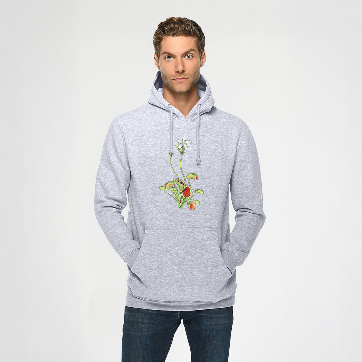 Colorful Carnivorous Venus Fly Trap - Heavyweight Fleece Hoodie