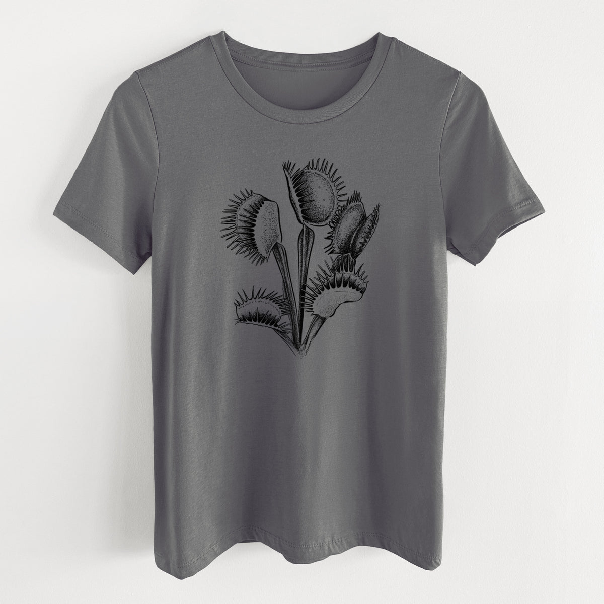 Venus Fly Trap - Dionaea muscipula - Women&#39;s Lightweight Relaxed Fit 100% Cotton Crewneck