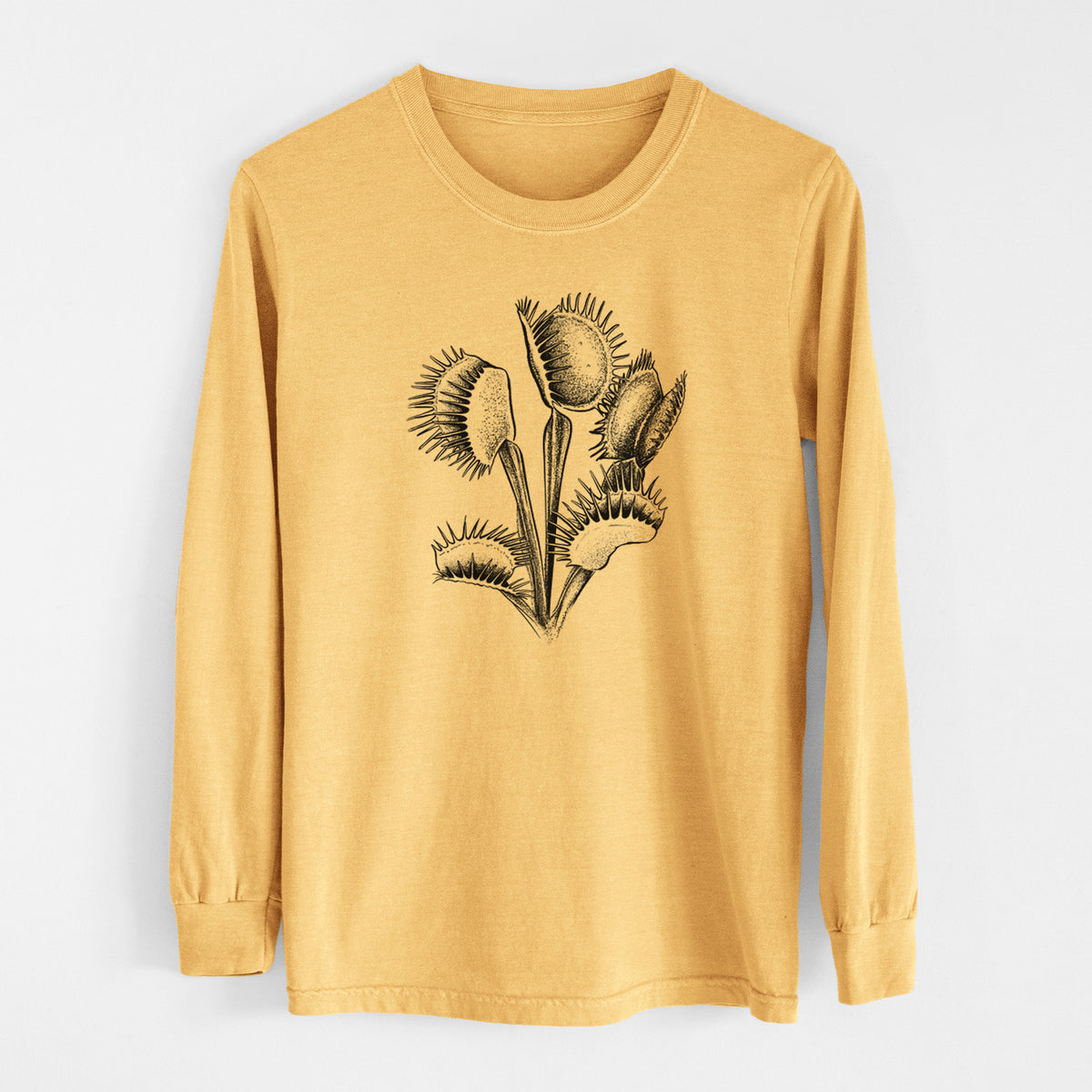 Venus Fly Trap - Dionaea muscipula - Men&#39;s Heavyweight 100% Cotton Long Sleeve