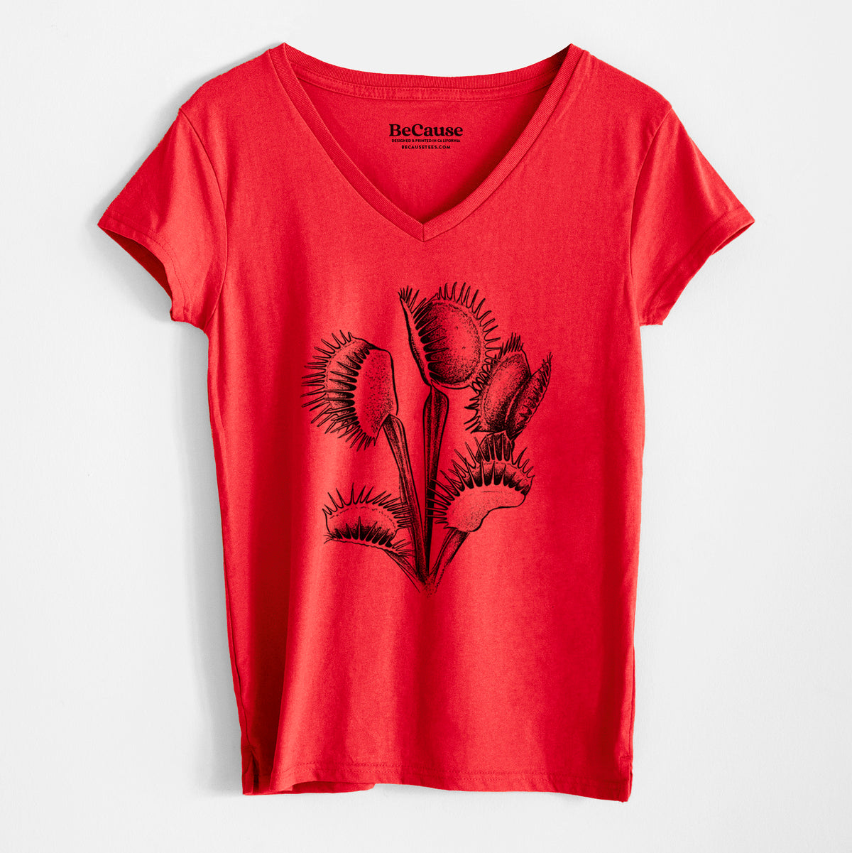 Venus Fly Trap - Dionaea muscipula - Women&#39;s 100% Recycled V-neck