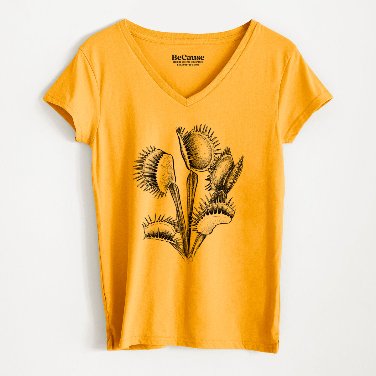 Venus Fly Trap - Dionaea muscipula - Women&#39;s 100% Recycled V-neck