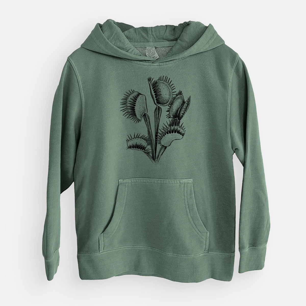 Venus Fly Trap - Dionaea muscipula - Youth Pigment Dyed Hoodie