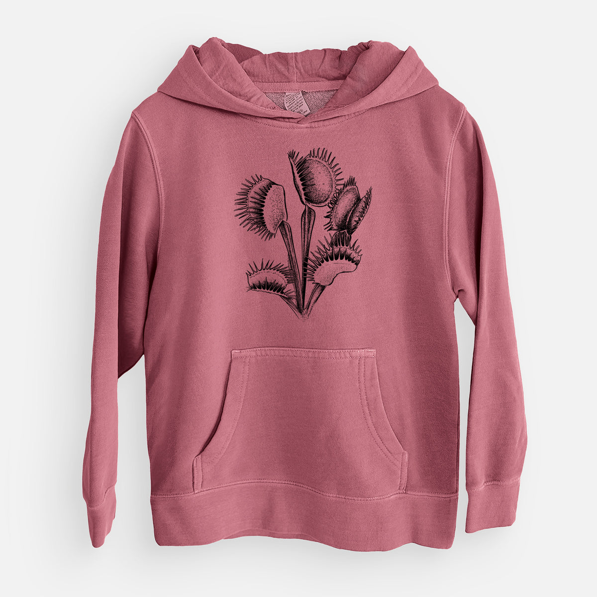 Venus Fly Trap - Dionaea muscipula - Youth Pigment Dyed Hoodie