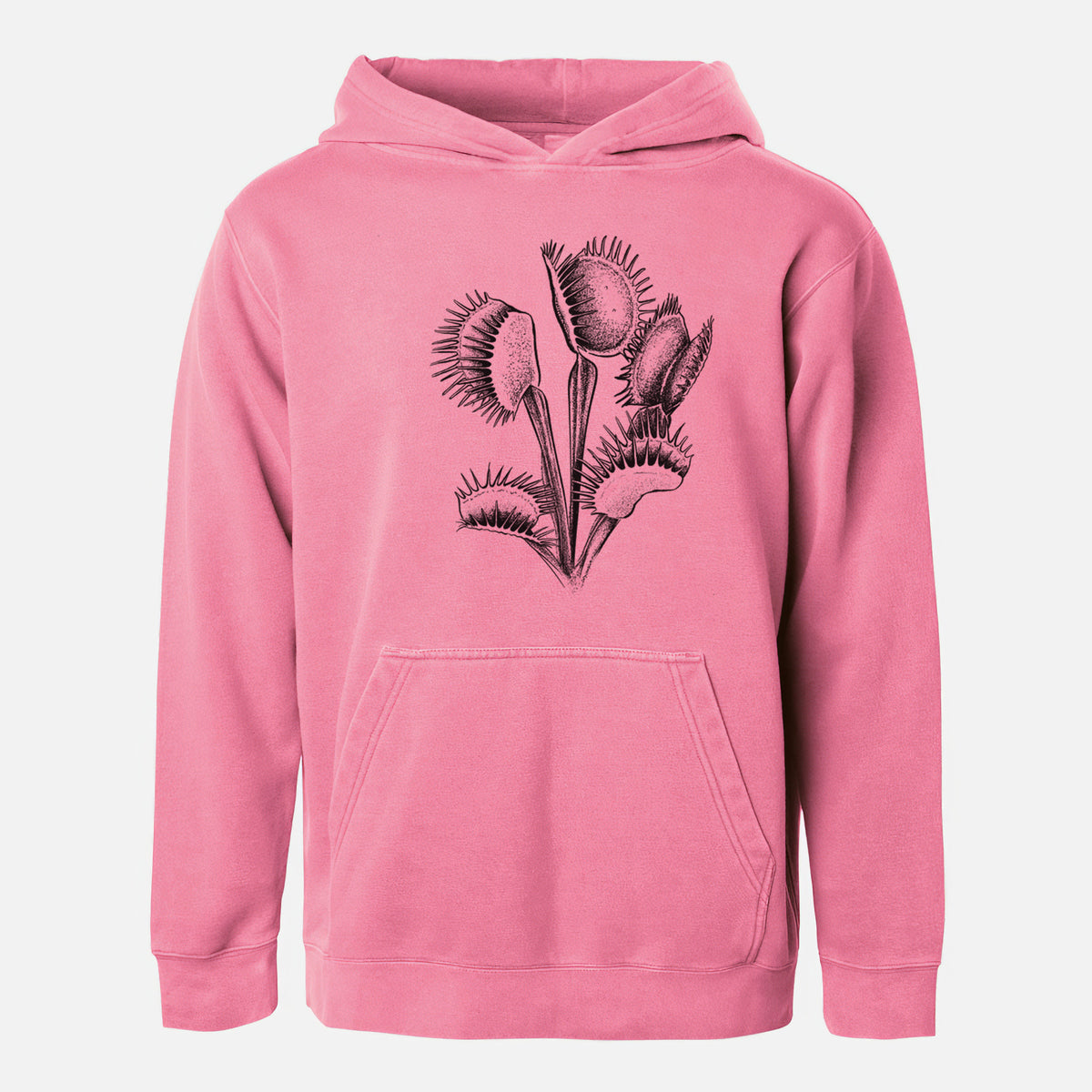 Venus Fly Trap - Dionaea muscipula - Youth Pigment Dyed Hoodie