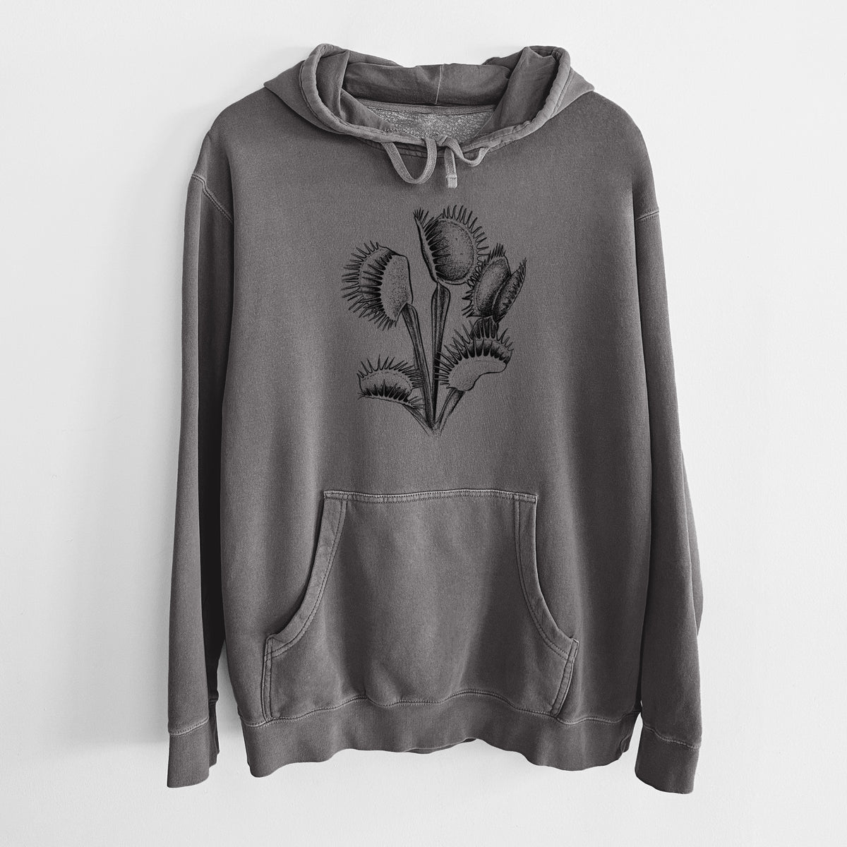 Venus Fly Trap - Dionaea muscipula - Unisex Pigment Dyed Hoodie