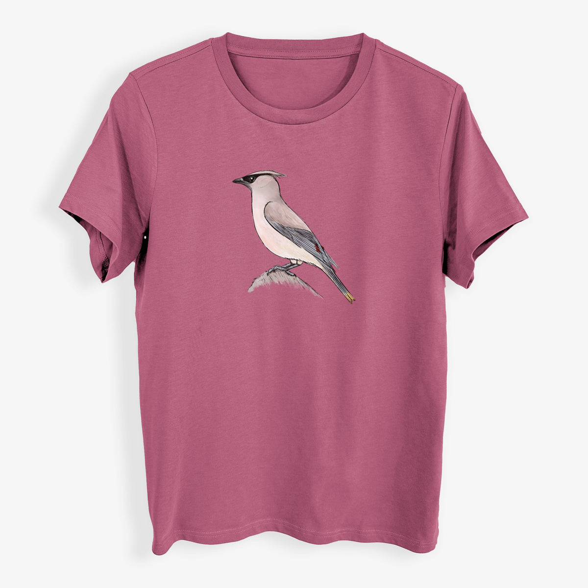 Vibrant Cedar Waxwing - Bombycilla cedrorum - Womens Everyday Maple Tee