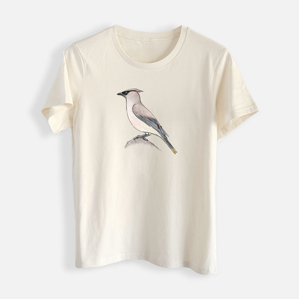 Vibrant Cedar Waxwing - Bombycilla cedrorum - Womens Everyday Maple Tee