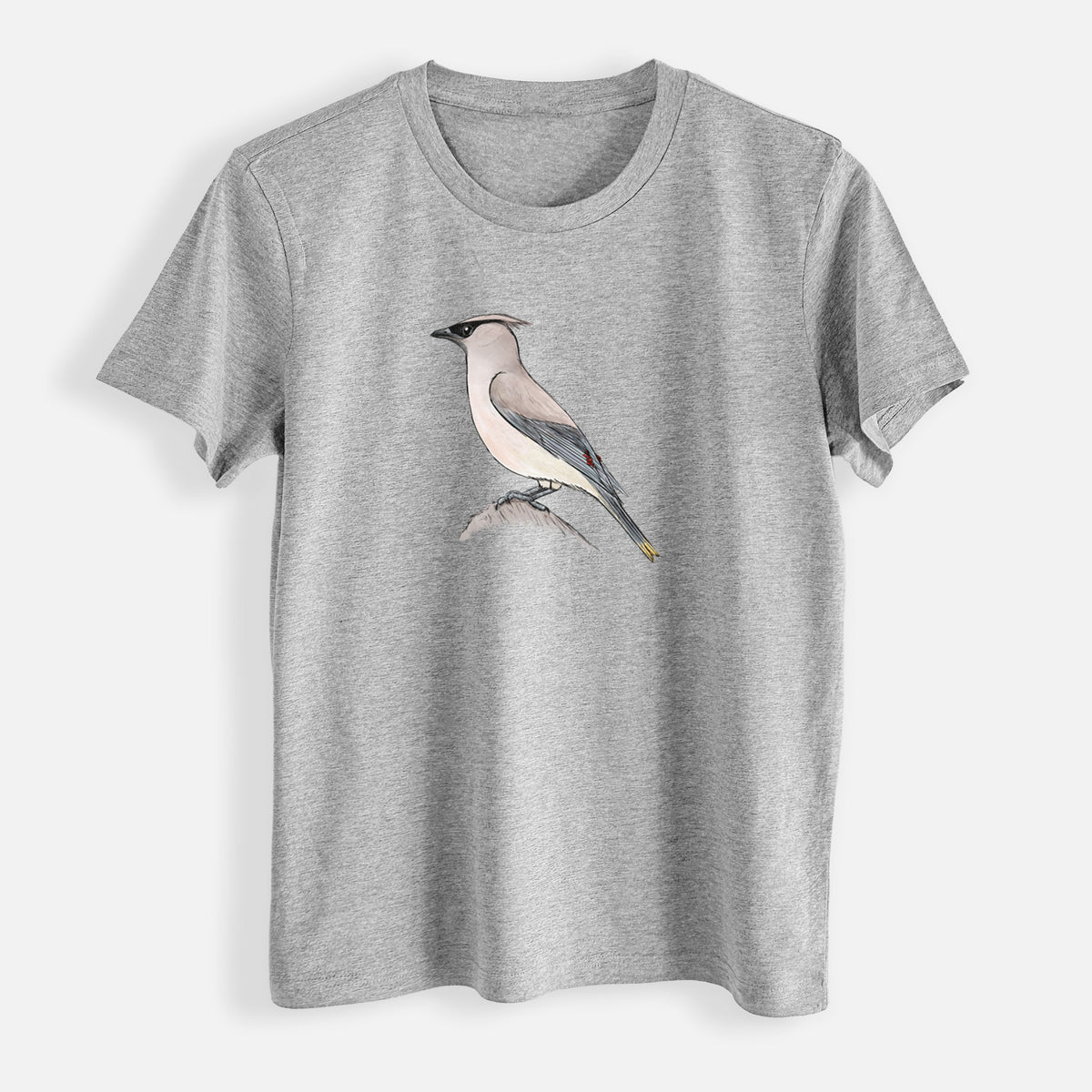 Vibrant Cedar Waxwing - Bombycilla cedrorum - Womens Everyday Maple Tee