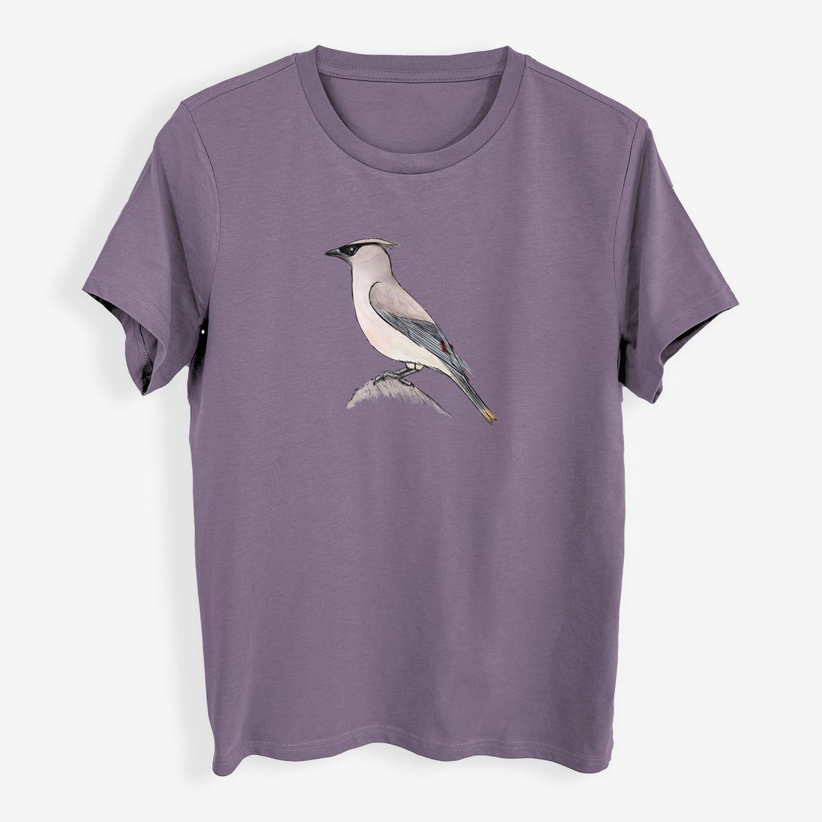 Vibrant Cedar Waxwing - Bombycilla cedrorum - Womens Everyday Maple Tee