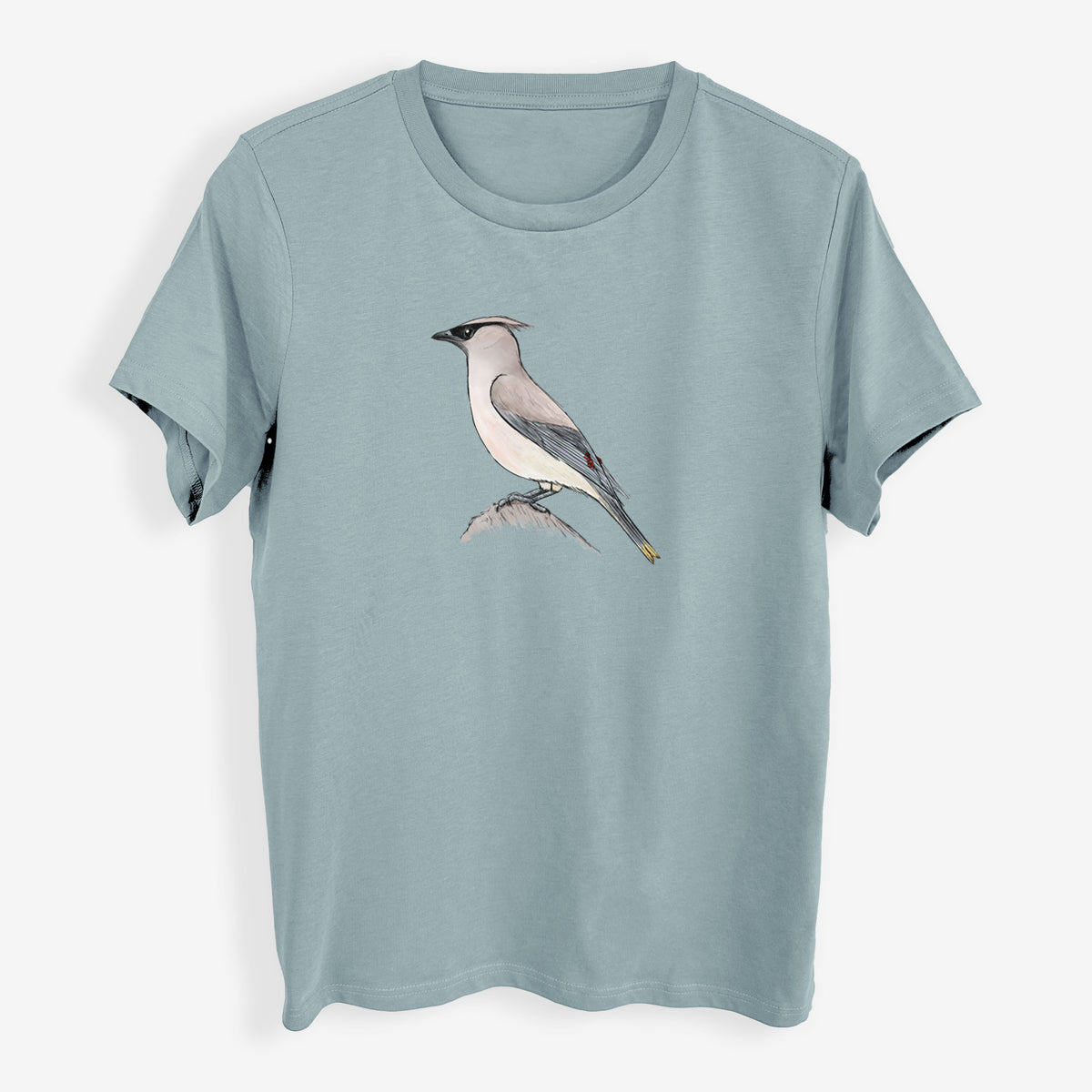 Vibrant Cedar Waxwing - Bombycilla cedrorum - Womens Everyday Maple Tee