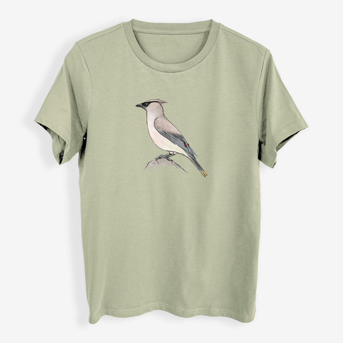 Vibrant Cedar Waxwing - Bombycilla cedrorum - Womens Everyday Maple Tee