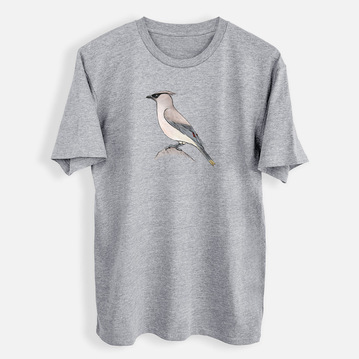 Vibrant Cedar Waxwing - Bombycilla cedrorum - Mens Everyday Staple Tee