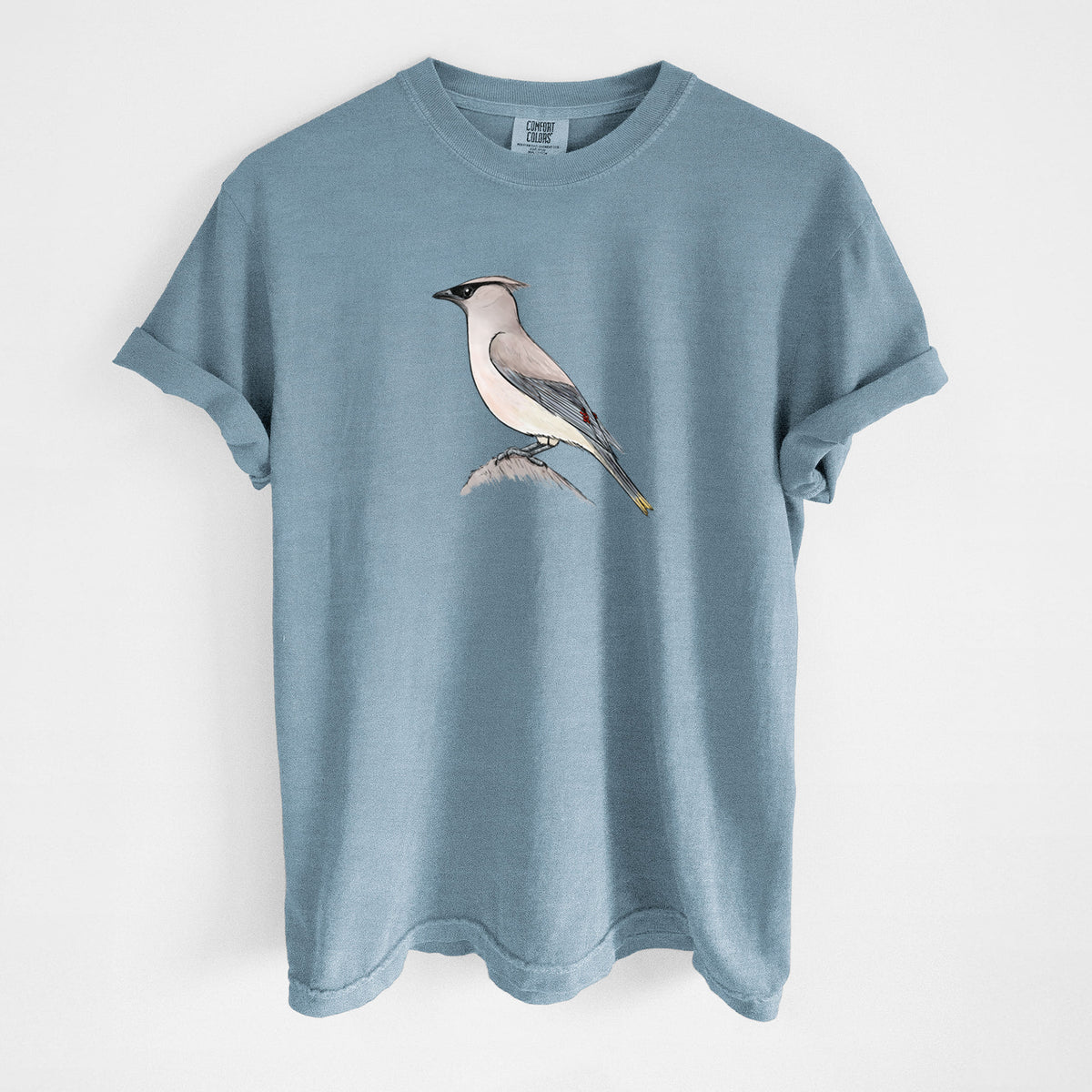 Vibrant Cedar Waxwing - Bombycilla cedrorum - Unisex Comfort Colors Garment-Dyed Heavyweight T-shirt