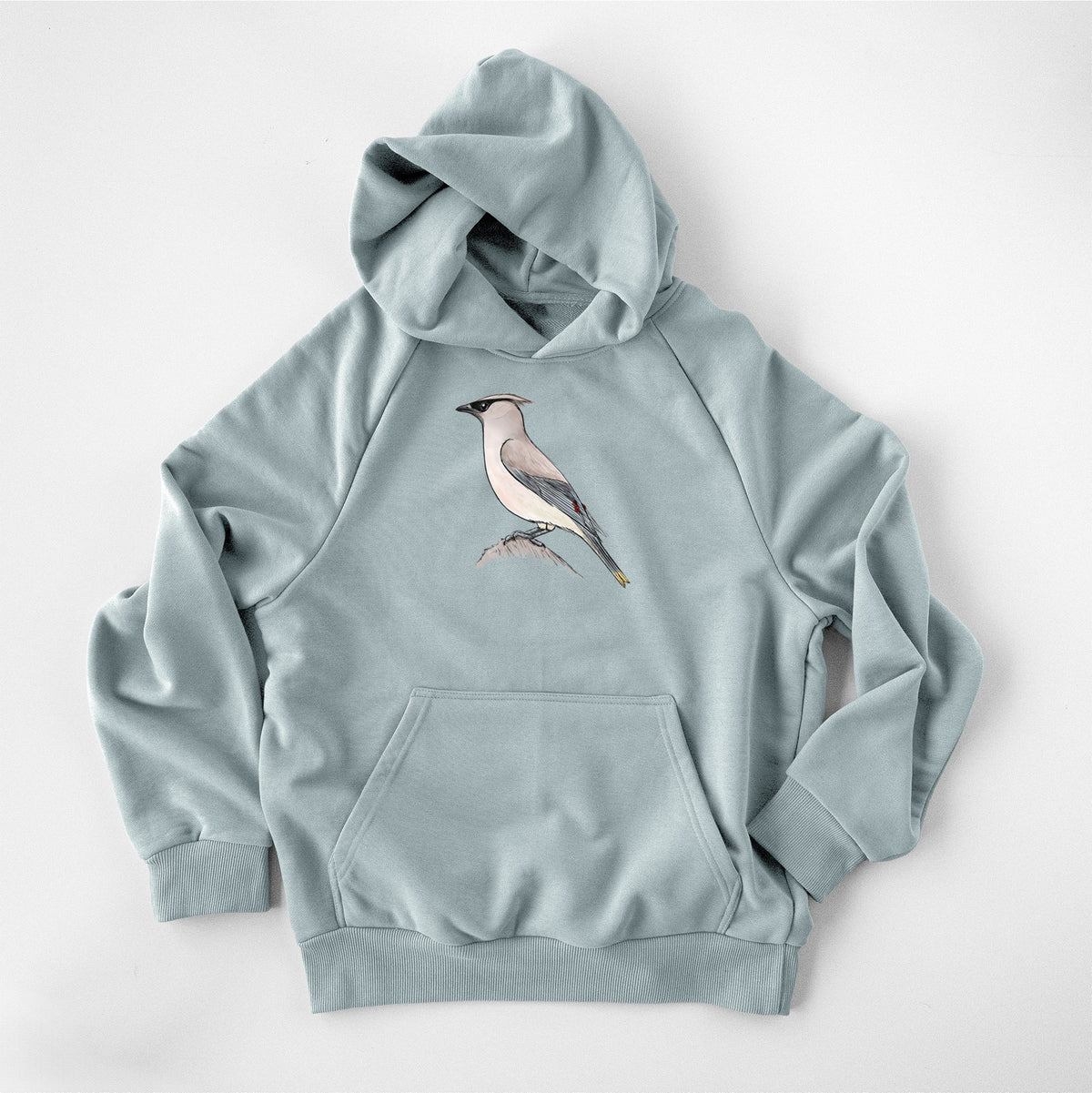 Vibrant Cedar Waxwing - Bombycilla cedrorum - UltraLuxe Heavyweight French Terry Hoodie