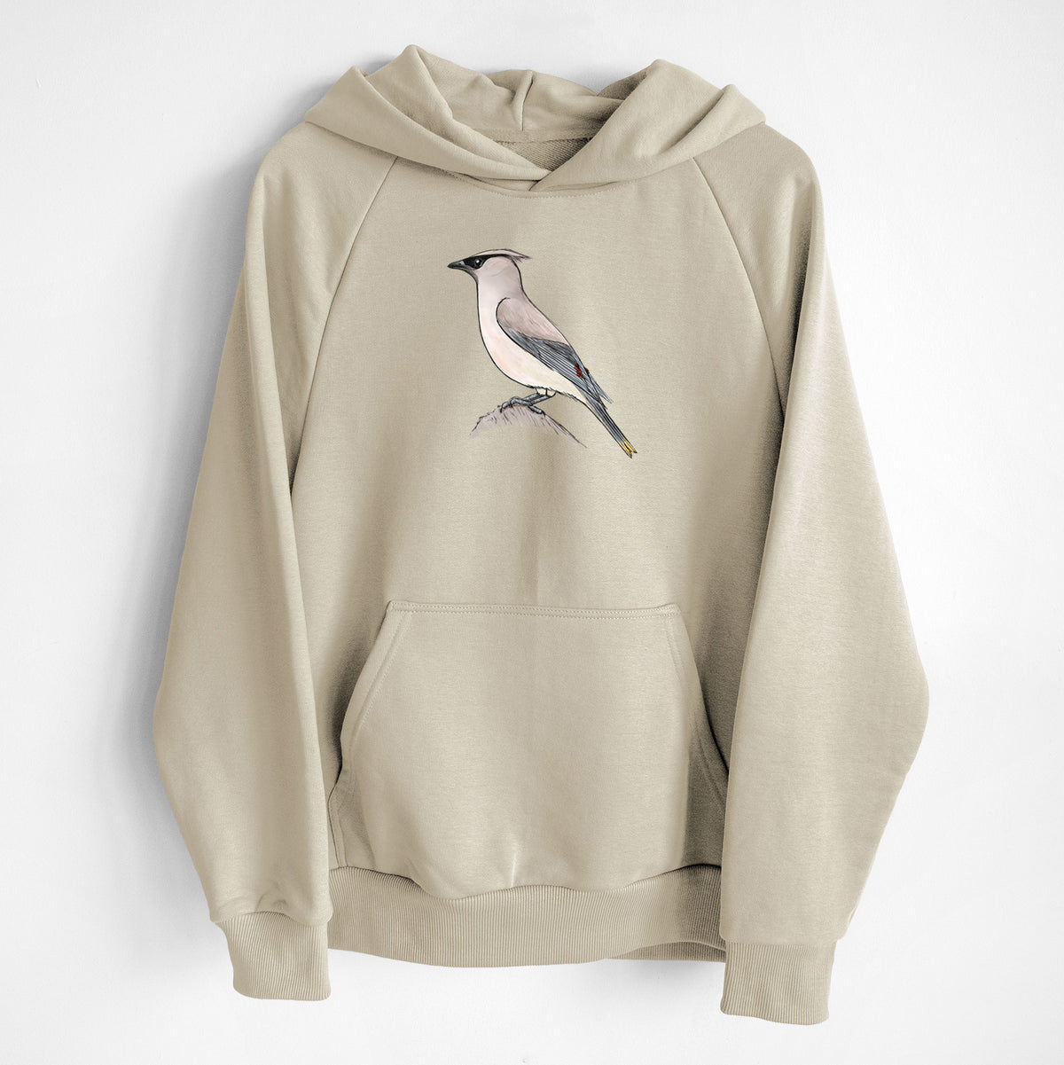 Vibrant Cedar Waxwing - Bombycilla cedrorum - UltraLuxe Heavyweight French Terry Hoodie