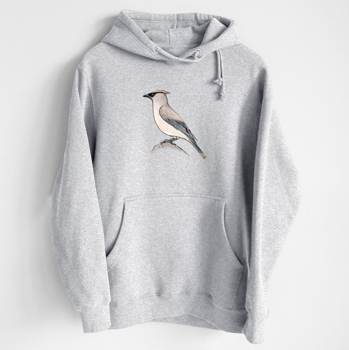 Vibrant Cedar Waxwing - Bombycilla cedrorum - Heavyweight Fleece Hoodie