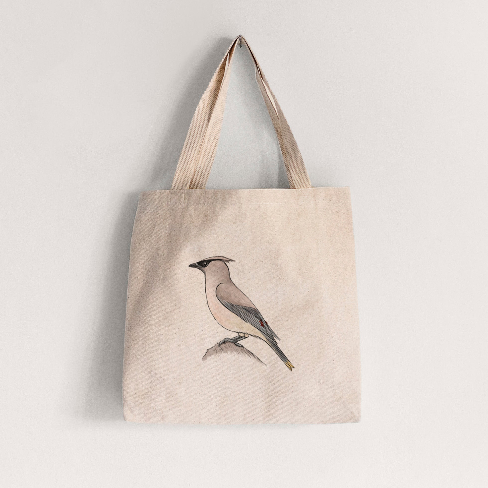 Vibrant Cedar Waxwing - Bombycilla cedrorum - Tote Bag