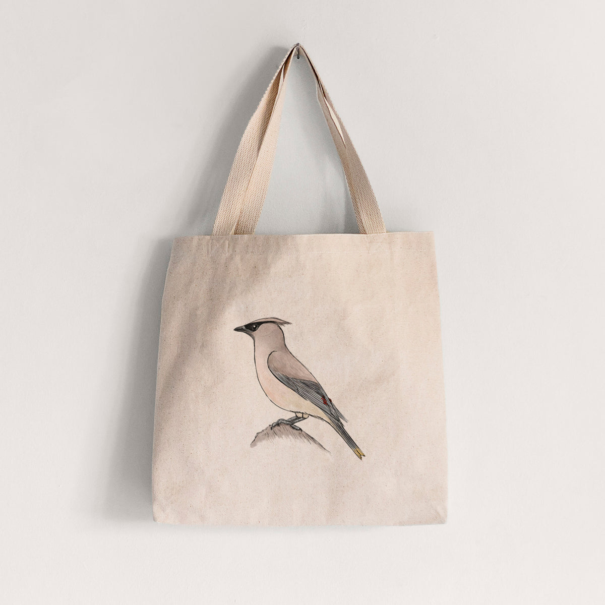 Vibrant Cedar Waxwing - Bombycilla cedrorum - Tote Bag