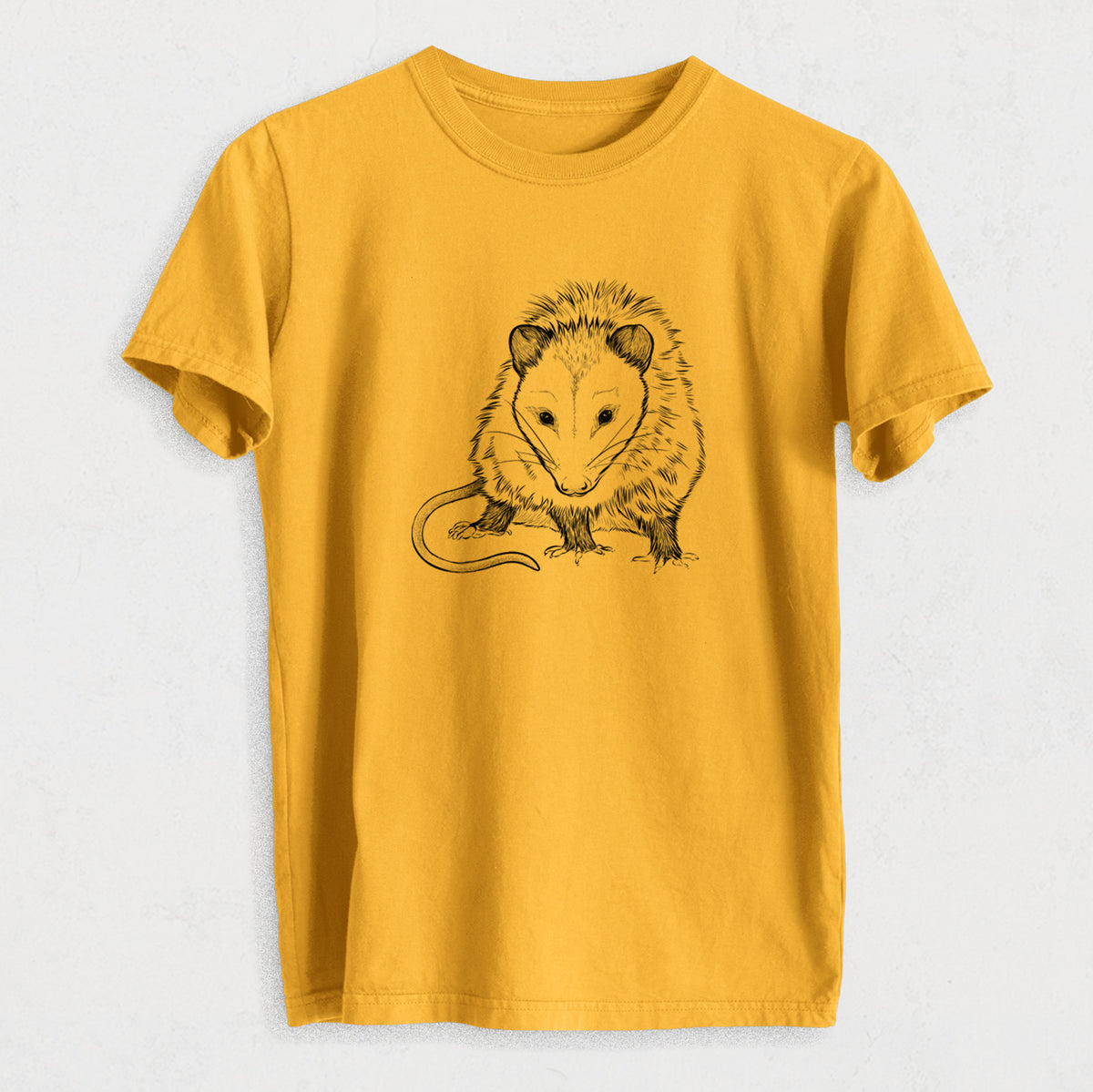 Virginia Opossum - Didelphis virginiana - Heavyweight Men&#39;s 100% Organic Cotton Tee
