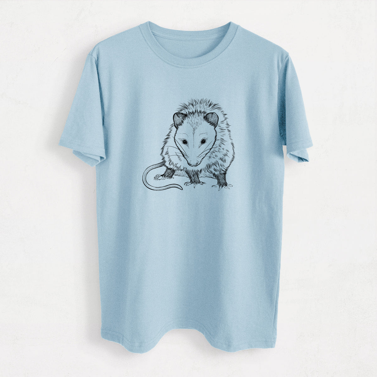 Virginia Opossum - Didelphis virginiana - Heavyweight Men&#39;s 100% Organic Cotton Tee