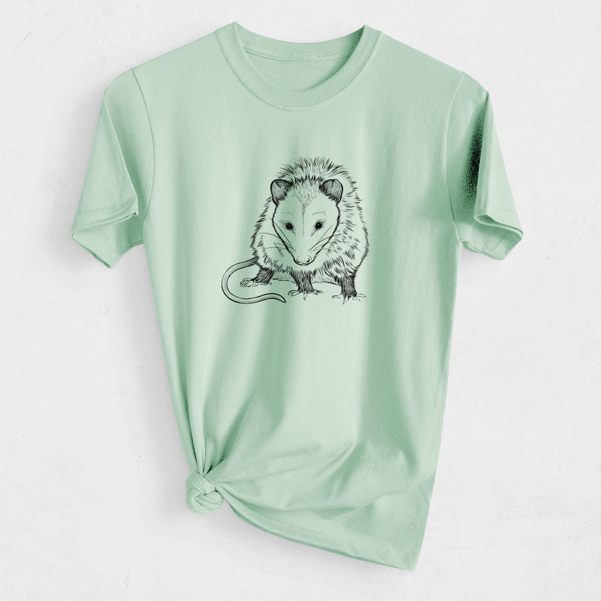 Virginia Opossum - Didelphis virginiana - Heavyweight Men&#39;s 100% Organic Cotton Tee