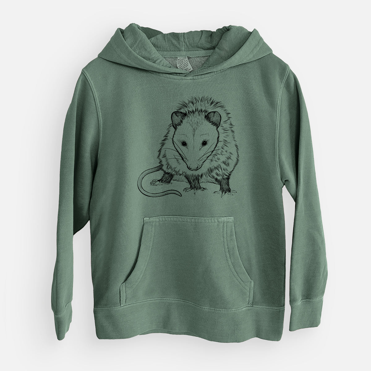 Virginia Opossum - Didelphis virginiana - Youth Pigment Dyed Hoodie