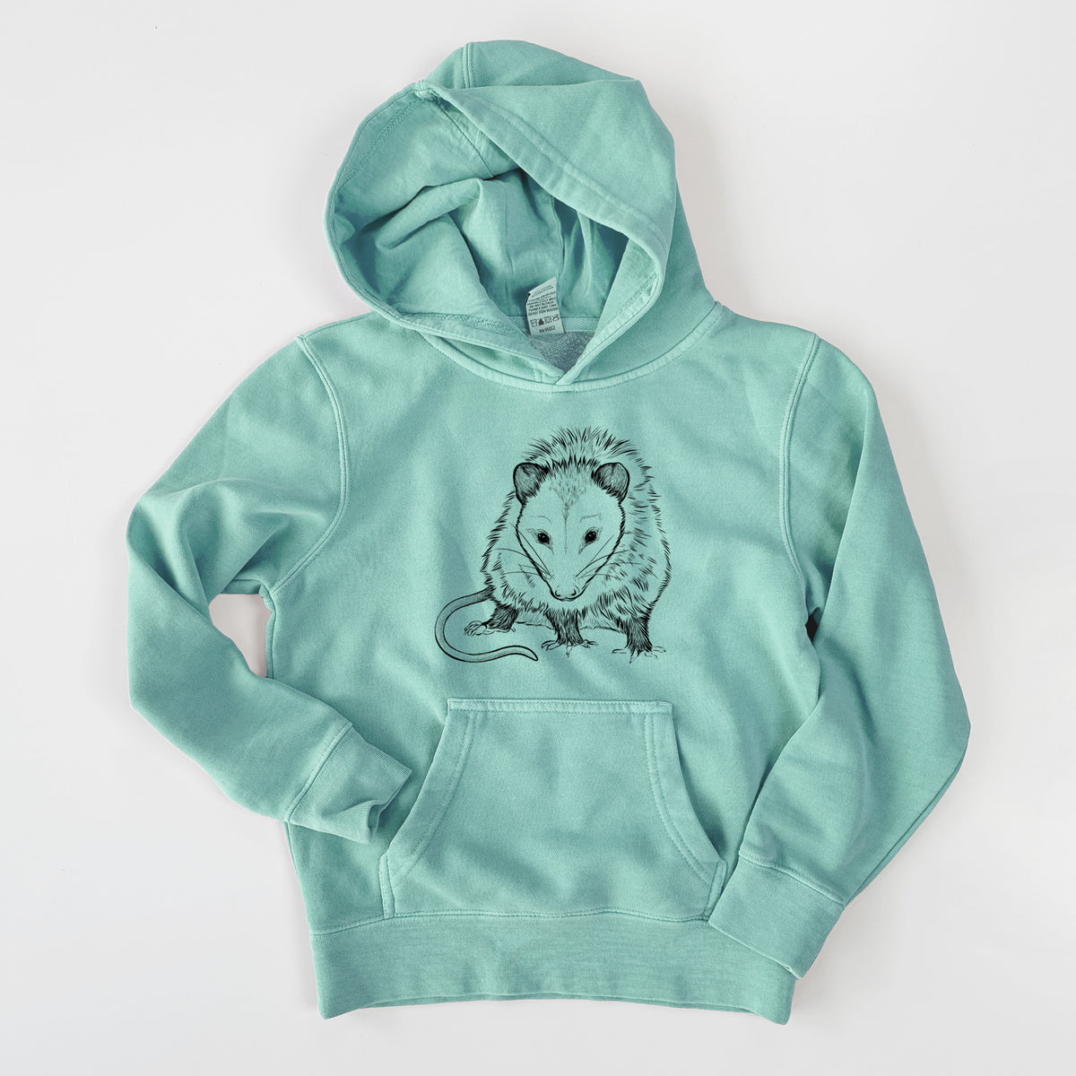 Virginia Opossum - Didelphis virginiana - Youth Pigment Dyed Hoodie
