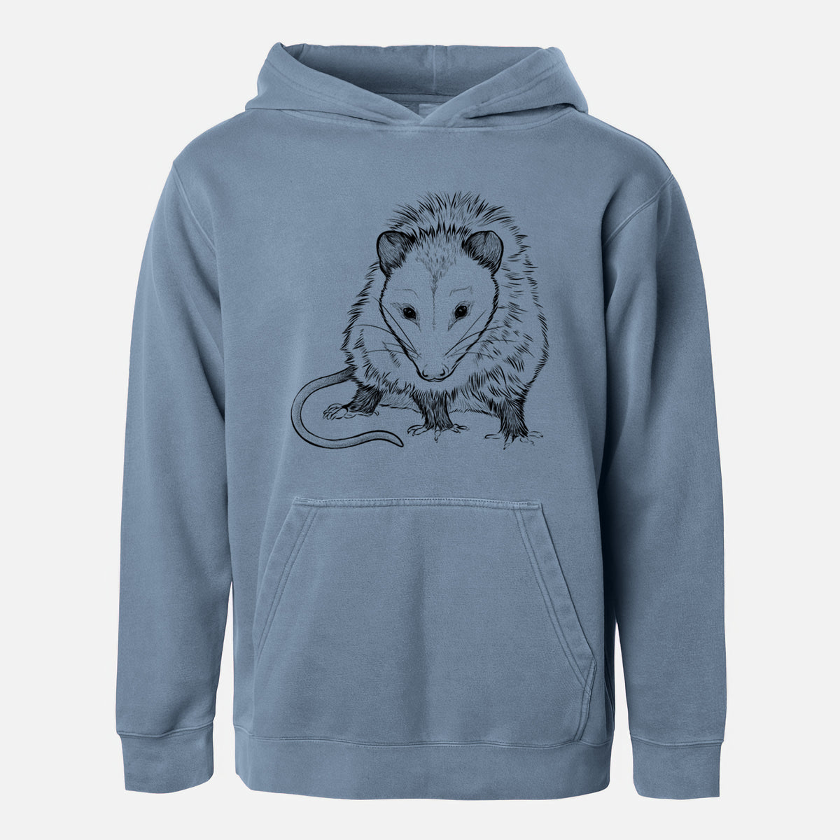 Virginia Opossum - Didelphis virginiana - Youth Pigment Dyed Hoodie