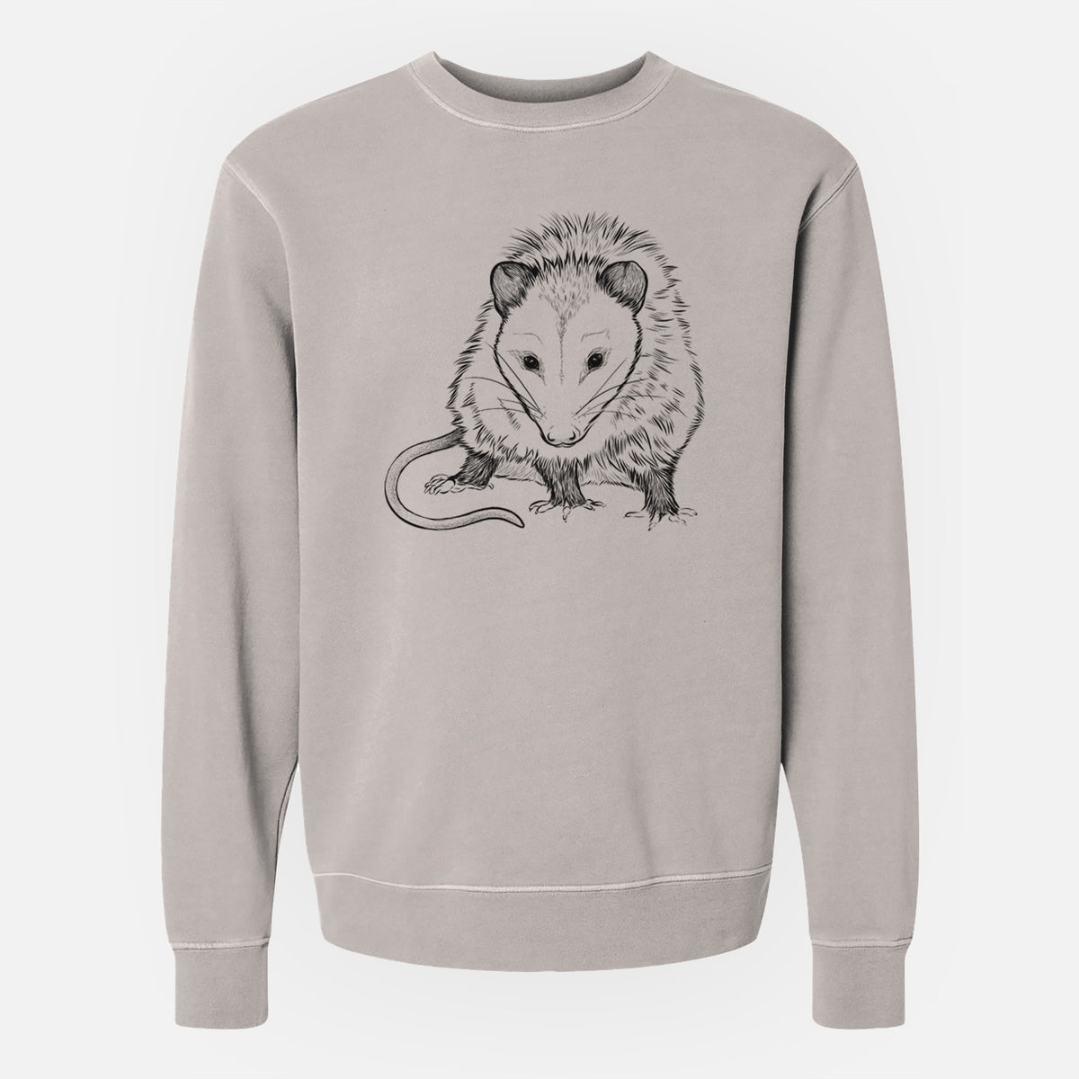 Virginia Opossum - Didelphis virginiana - Unisex Pigment Dyed Crew Sweatshirt