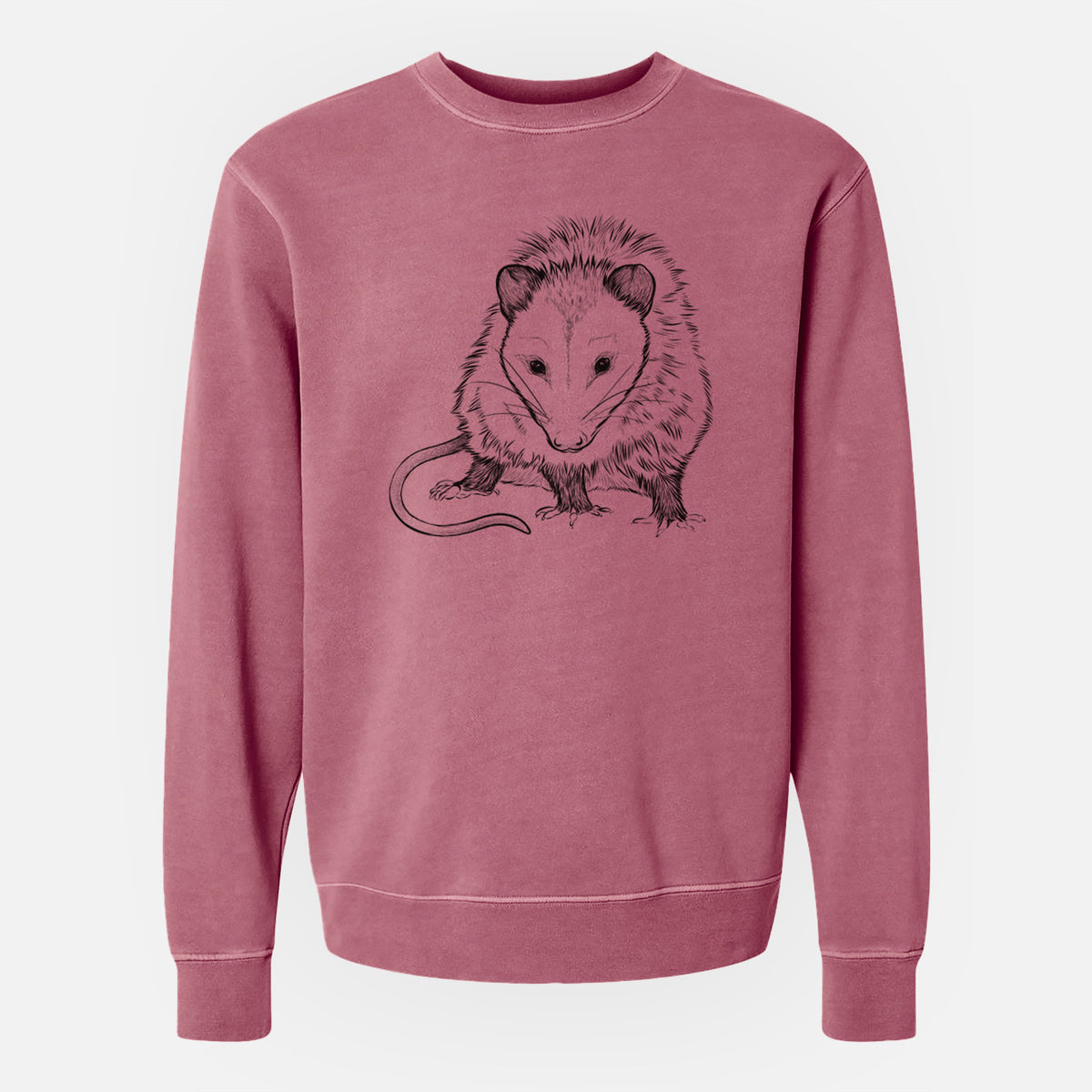 Virginia Opossum - Didelphis virginiana - Unisex Pigment Dyed Crew Sweatshirt