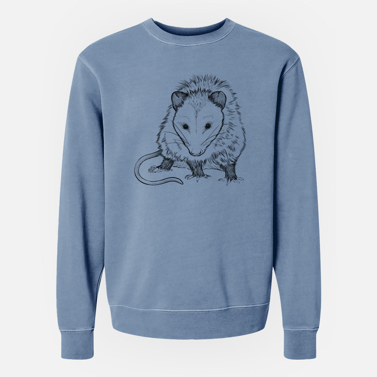 Virginia Opossum - Didelphis virginiana - Unisex Pigment Dyed Crew Sweatshirt