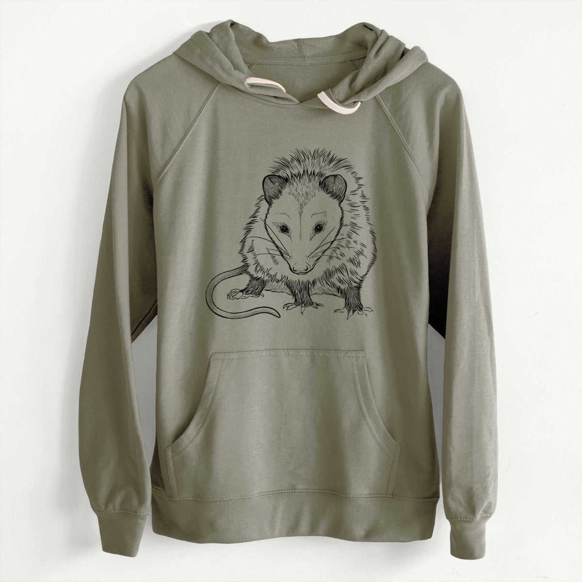 CLEARANCE - Virginia Opossum - Didelphis virginiana  - Unisex Slim Fit Loopback Terry Hoodie