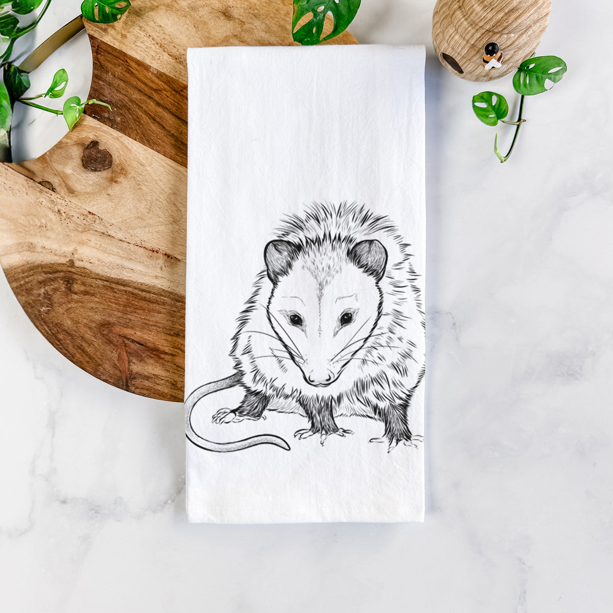 Virginia Opossum - Didelphis virginiana Tea Towel