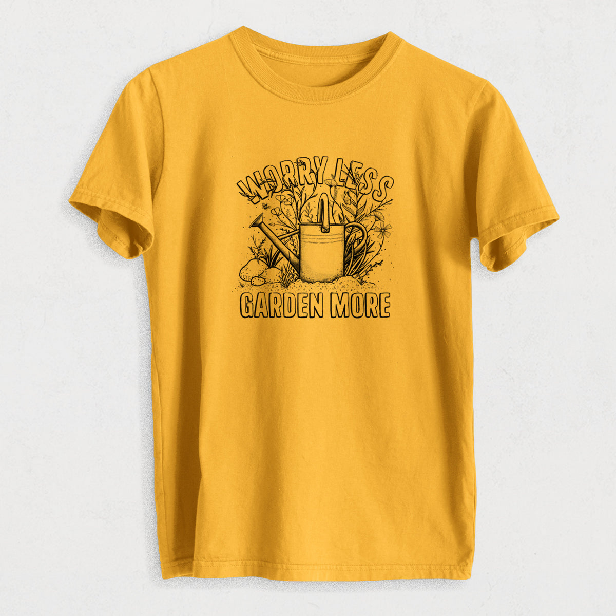 Worry Less — Garden More - Heavyweight Men&#39;s 100% Organic Cotton Tee