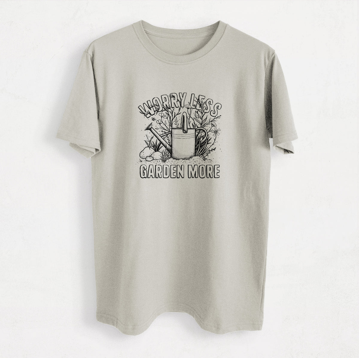 Worry Less — Garden More - Heavyweight Men&#39;s 100% Organic Cotton Tee