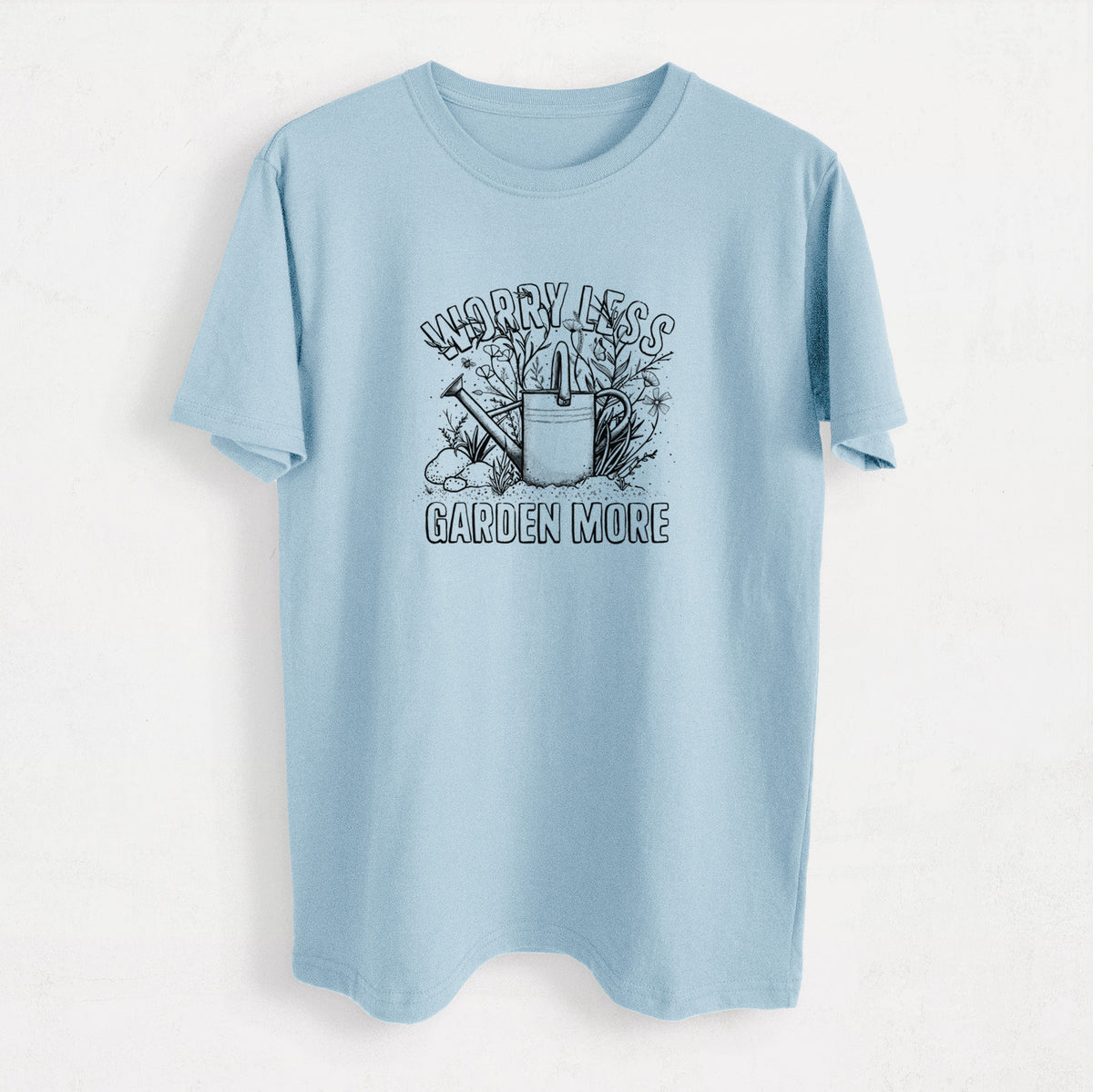 Worry Less — Garden More - Heavyweight Men&#39;s 100% Organic Cotton Tee