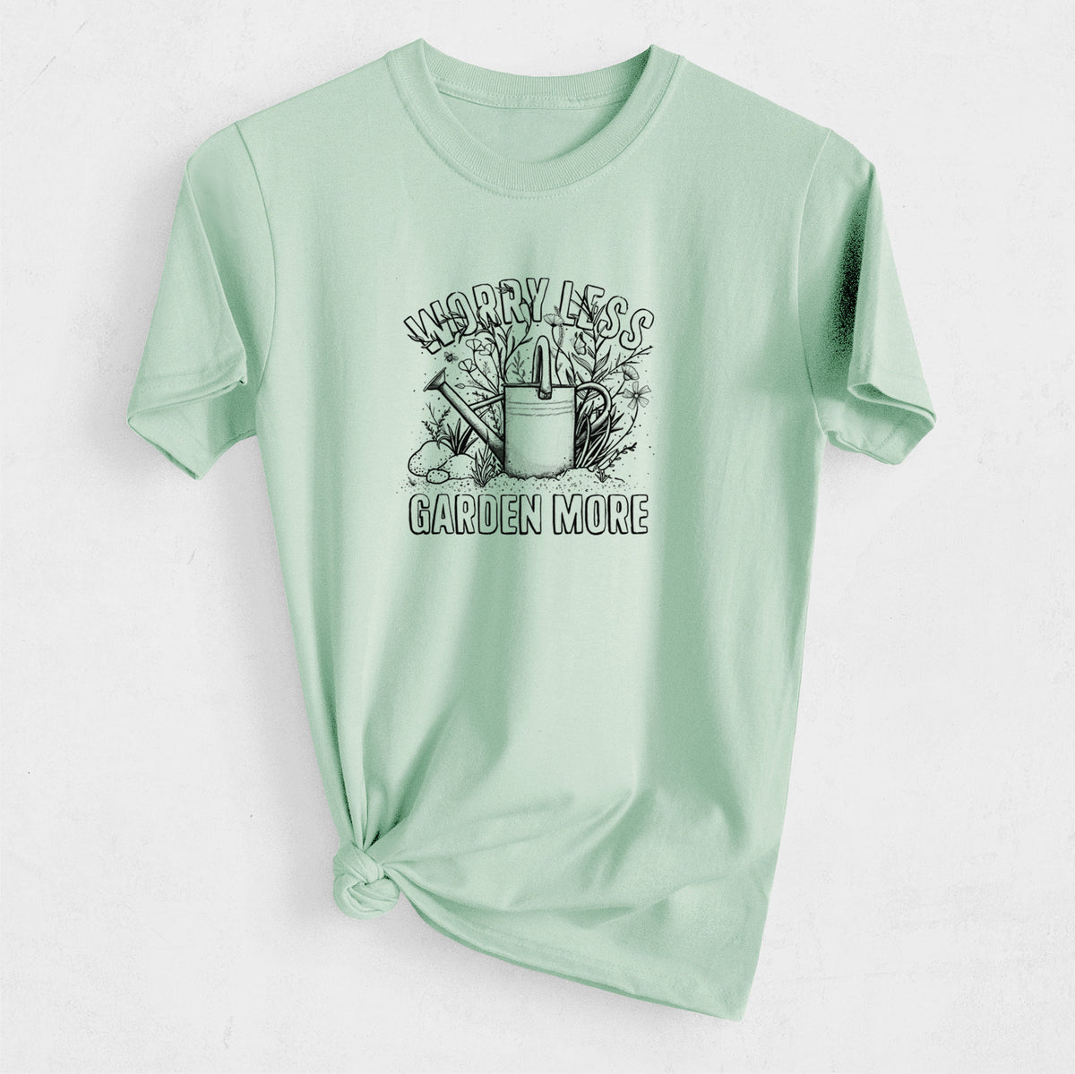Worry Less — Garden More - Heavyweight Men&#39;s 100% Organic Cotton Tee