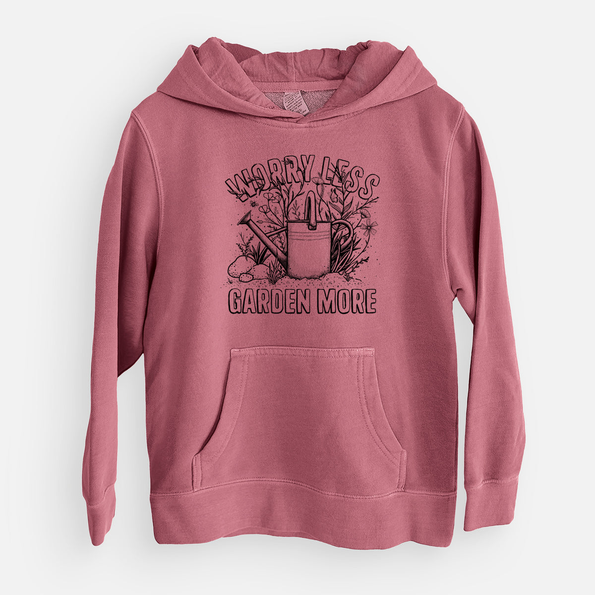 Worry Less — Garden More - Youth Pigment Dyed Hoodie