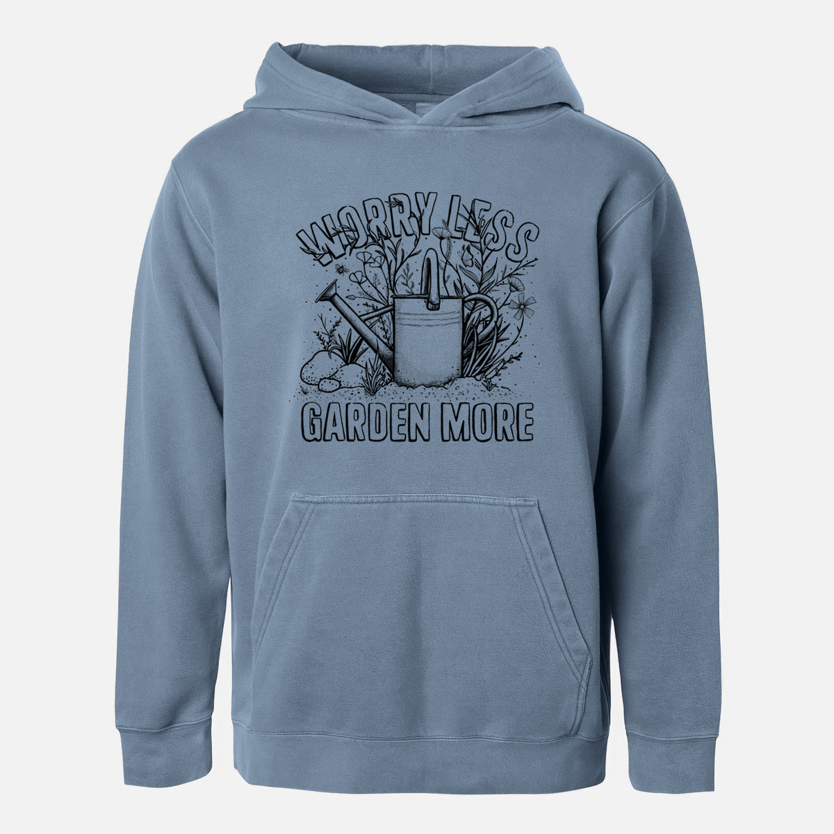 Worry Less — Garden More - Youth Pigment Dyed Hoodie