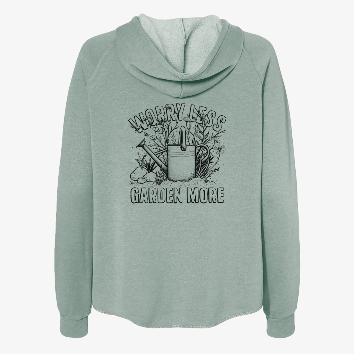 Worry Less — Garden More - Women&#39;s Cali Wave Zip-Up Sweatshirt