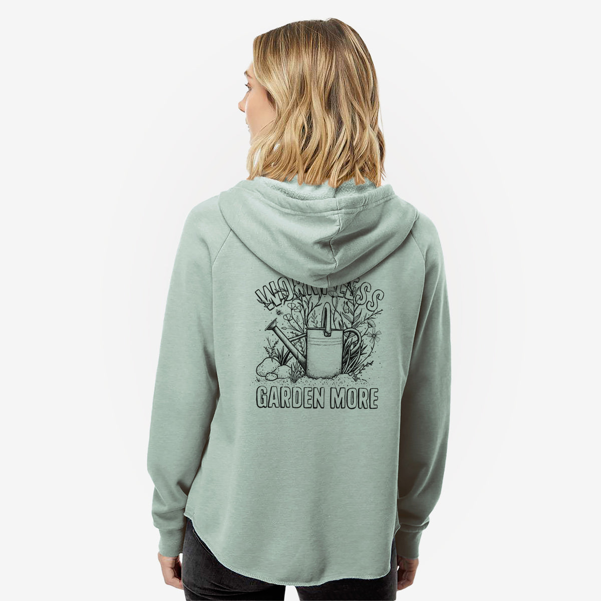 Worry Less — Garden More - Women's Cali Wave Zip-Up Sweatshirt