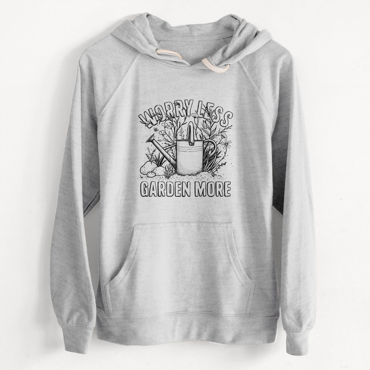 CLEARANCE - Worry Less — Garden More  - Unisex Slim Fit Loopback Terry Hoodie